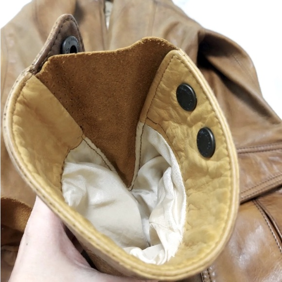 MATCHLESS Women’s Leather Moto Jacket, Camel, EU Size 40 - Picture 9 of 15